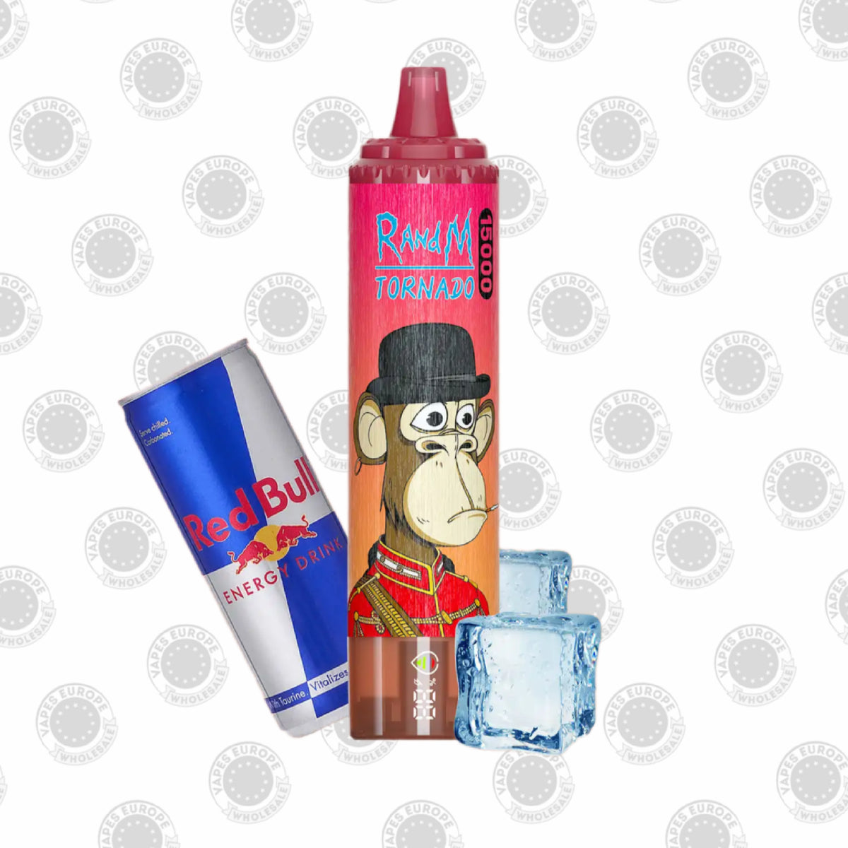 RAndM Tornado 15000 Strawberry Red Bull  Energizing Vape Flavour